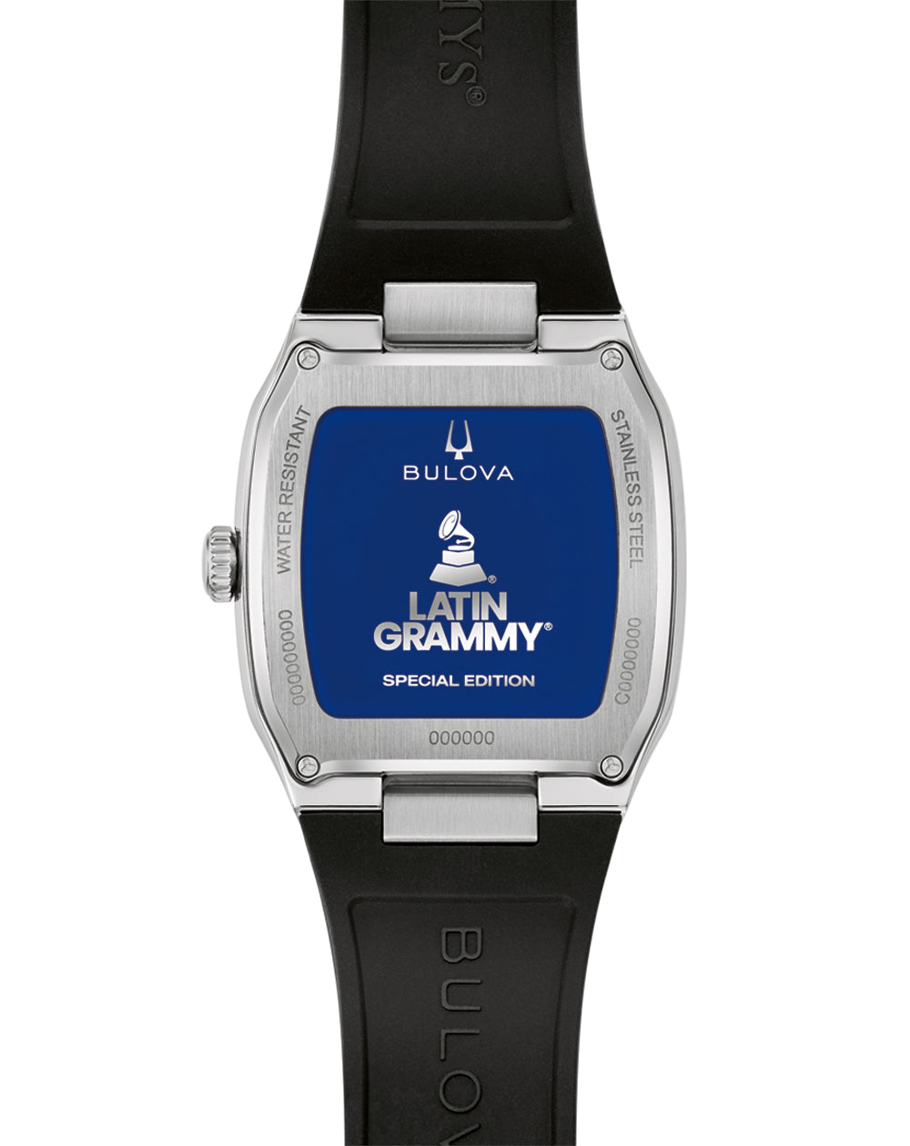 Bulova Latin GRAMMY Millennia Men's Quartz Watch 96A335 – Silver Dial Black Rubber Strap Seiko Bulova Latin GRAMMY Millennia Men's Quartz Watch 96A335 – Silver Dial Black Rubber Strap Seiko